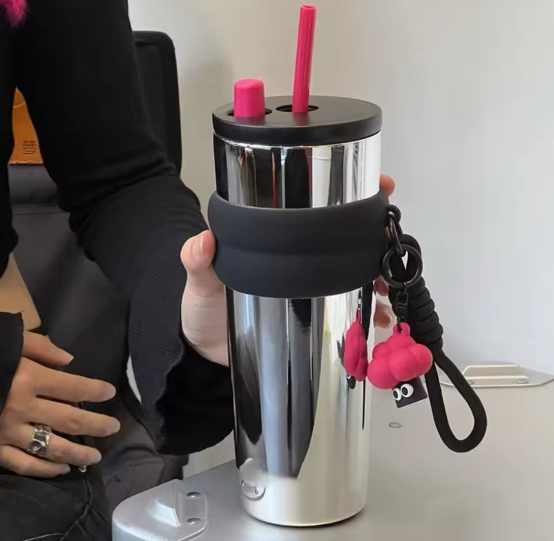 500ml Stainless Steel With Retractable Straw, Leakproof Eco Friendly Water Bottle, Insulated Water Bottle 500ml Stainless Steel With Retractable Straw, Leakproof Eco Friendly Water Bottle, Insulated Water Bottle